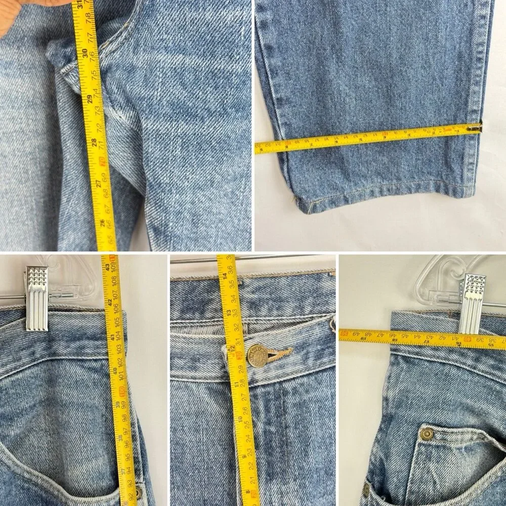 Wrangler Premium Quality Jeans Men 36x34 Blue Denim Straight Leg Cotton Regular